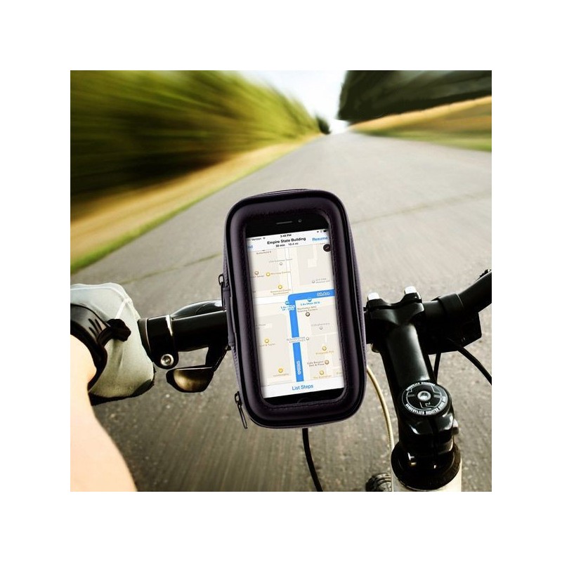 Capa com suporte de telemóvel para bicicletas