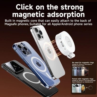 MagSafe 3-in-1 Magnetic Selfie Light for iPhone and Android with 360° Mirror