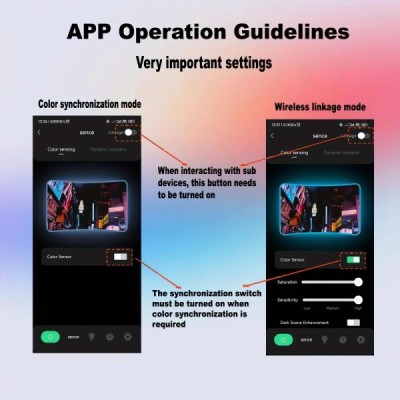 Tira LED RGBIC con sincronización para televisores de 42-75 pulgadas con Coma