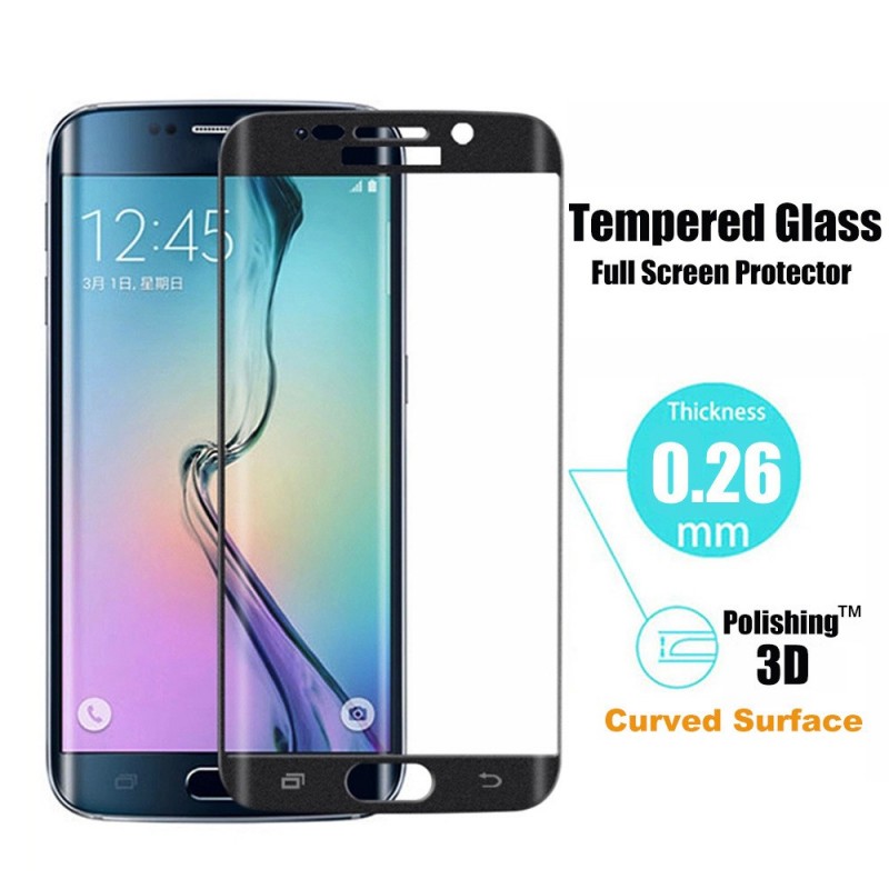 Película Especial de Vidro Temperado - Samsung Galaxy S6 Edge - Full Screen - 3 Cores